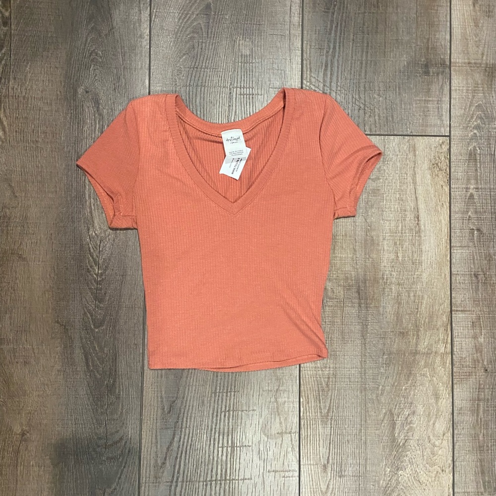 Orange girls cropped top